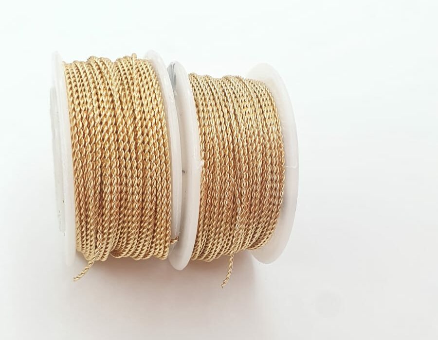Alambre trenzado goldfilled para herrajes para joyería y terminales en Panamá