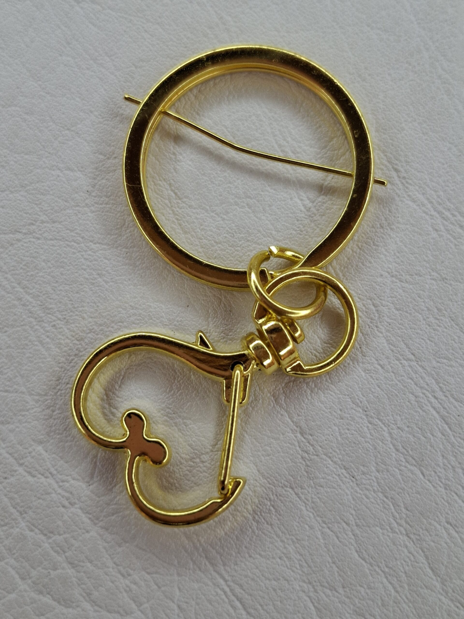 Herraje para cartera corazón dorado