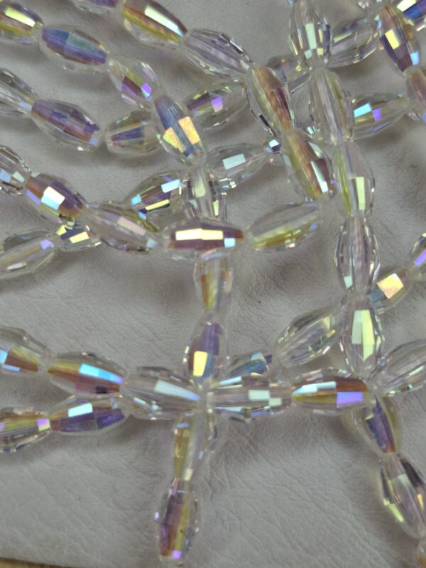 Tira cristal gota larga tipo swarovski