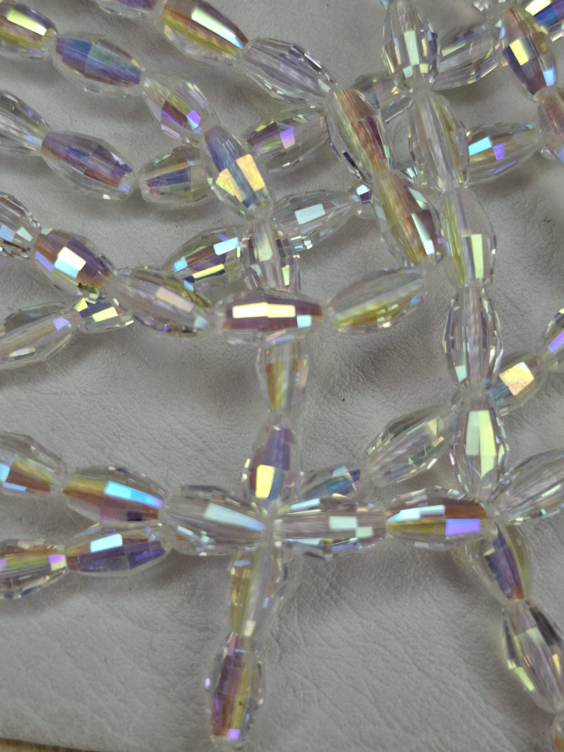 Tira cristal gota larga tipo swarovski