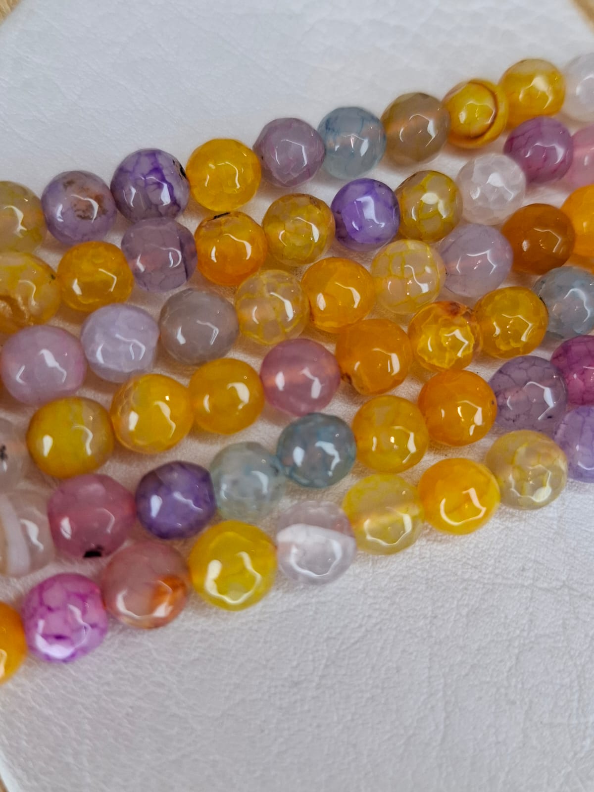 Ágata facetada colores cítricos