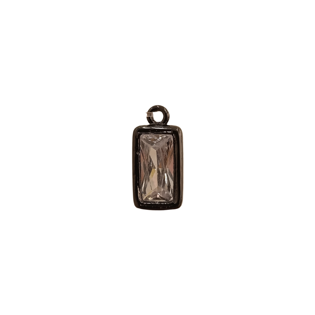 Cristal borde rose gold y negro