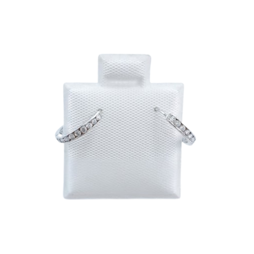 Topito Argollas con diamantes pequeñas Oro 10K