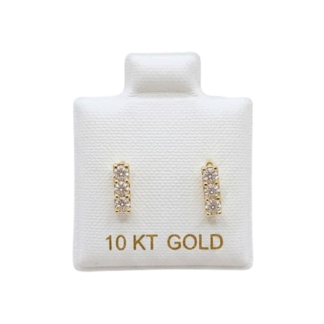 Topito Tres diamantes en línea Oro 10K