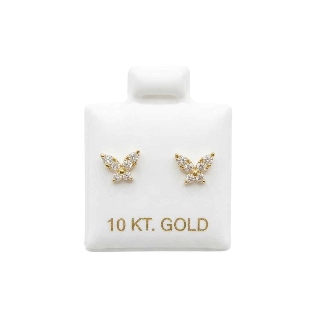 Topito Mariposa diamanes Oro 10K