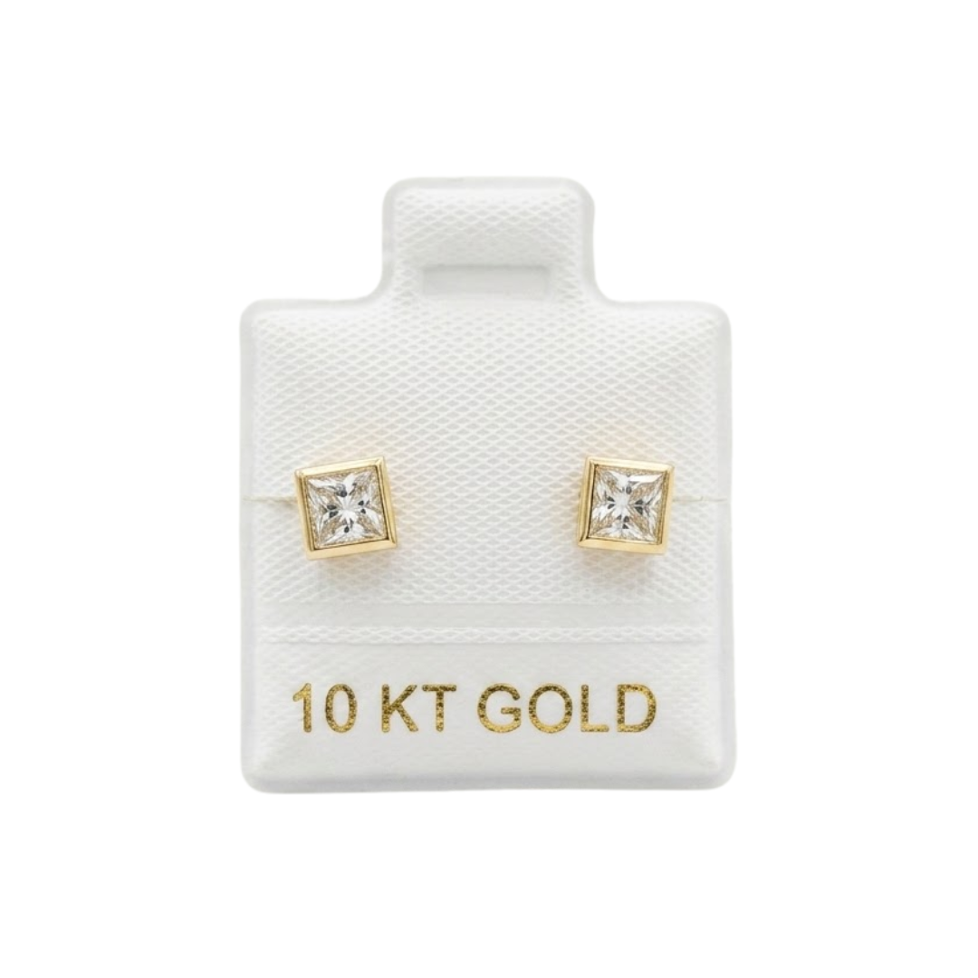 Topito Diamante cuadrado Oro 10K