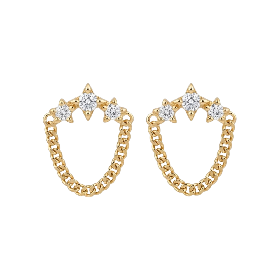 Topito Estrellas colgantes Oro 10K