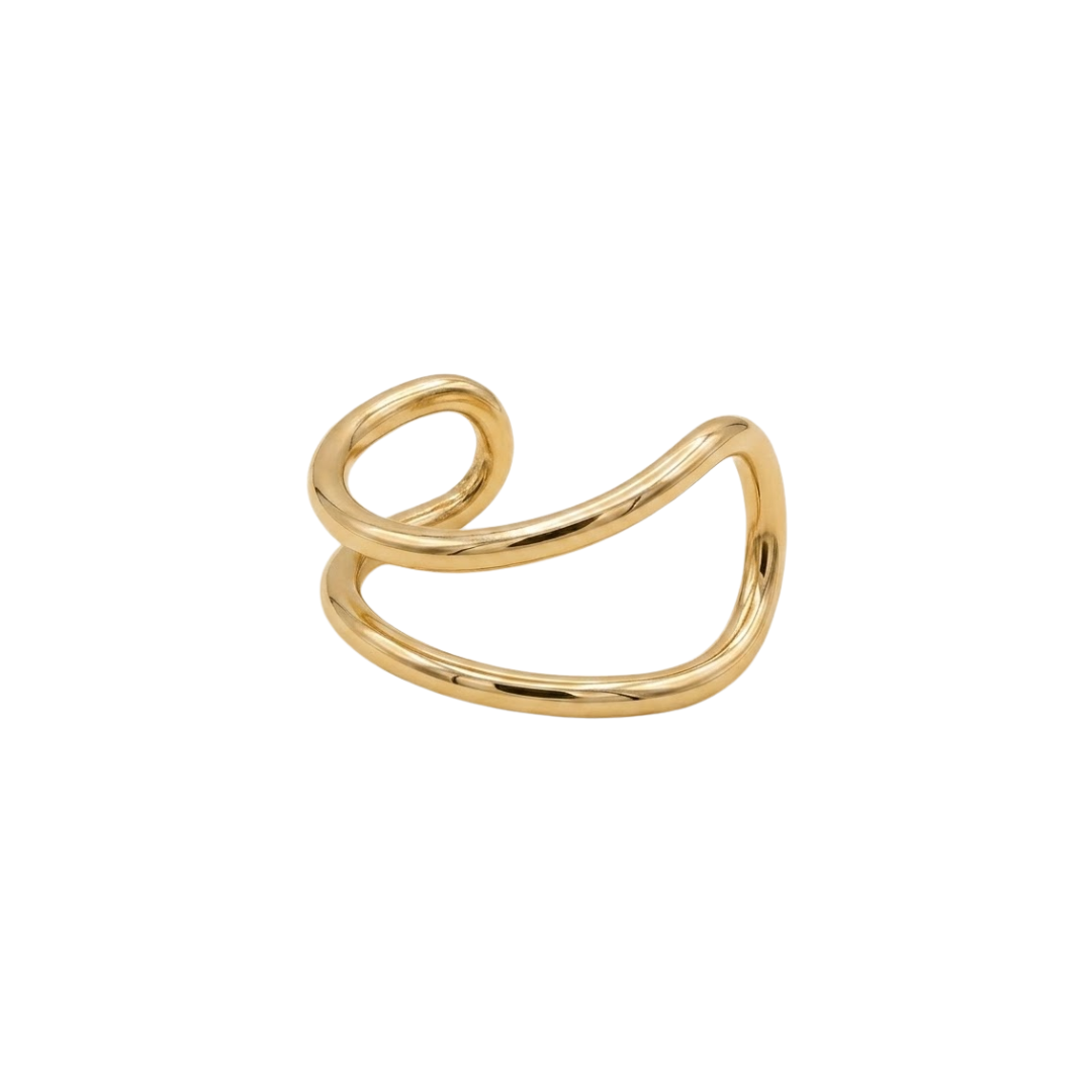 Earcuff Simu Sencillo Oro 14K