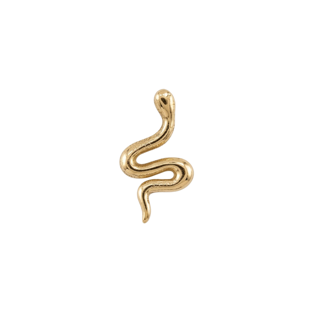 Piercing 1 pieza Serpiente Oro 14K