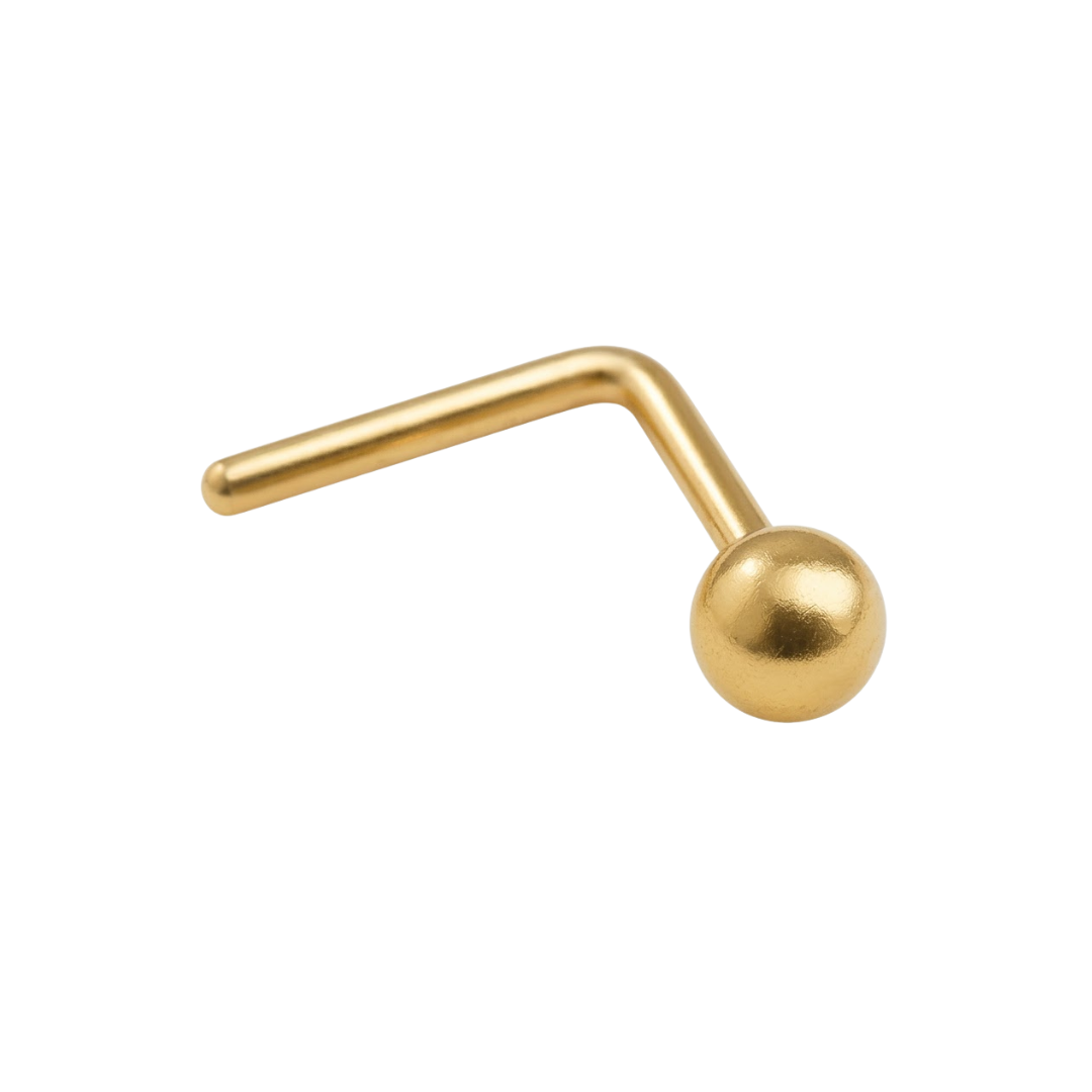 Piercing nariz perno Punto 1.9mm naríz Oro 14K